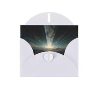 White Holiday greeting check blank card and pearl beautiful blank note block VVXBHGR The twinkling sky Pattern