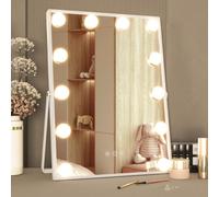 INMTFEI Hollywood Makeup Vanity Mirror, 12 LED Dimmable, Touch Control, 30x41cm, White | Size: 30x41 cm INMTFEI White 30x41 cm