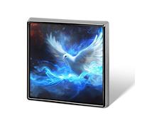 White Holy Spirit Dove Custom Lapel Pins Square Brooch Tie Suit Dress Accessories for Men Women Wedding Birthday