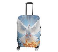 White Holy Spirit Dove Luggage Cover Travel Suitcase Protector Anti-Scratch Suitcase Cover XL