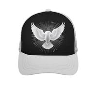 White Holy Spirit Dove Men's Baseball Cap Mesh Dad Hat Adjustable Sport Outdoor Headwear for Women