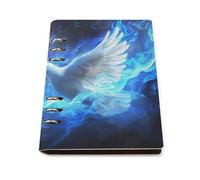 White Holy Spirit Dove Printed Refillable Notebook Binders 90 Sheets College Ruled Journals Notebooks 6.9 X 9 Inch