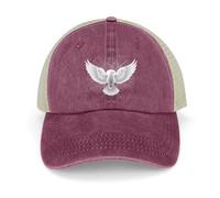 White Holy Spirit Dove Vintage Denim Baseball Cap Adjustable Hollow Out Snapback Sun Visor Hats