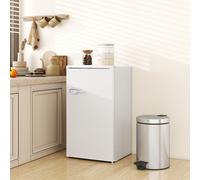 HOMCOM Under Counter Fridge, 85L Retro Freestanding Refrigerator with Chiller Box, Adjustable Thermostat, 2 Removable Glass Shelves, Interior Light, E Rated, 40dB Low Noise, White