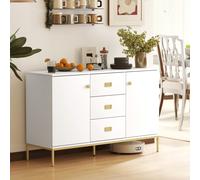 HOMCOM Modern Sideboard, Storage Cabinet, Accent Cupboard White HOMCOM White