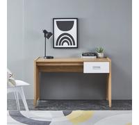 (White) Home Source Broughton 1 Drawer Home Office Desk