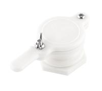 White Honey Gate Valve for Beekeeping, Plastic Honey Extractor Tap with Stainless Steel Screws, Threaded Design Fits Buckets Securely, Food Grade Beekeeper Bottling Tool (White)
