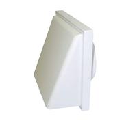 White Hooded Extractor Fan Vent Cowl with Back Draught Shutter 4" 100mm Ducting