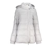 White Hooded Jacket with Removable Hood - female - Patrizia Pepe - Winter Jackets - White - M - Jackets M