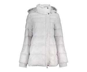 White Hooded Jacket with Removable Hood - female - Patrizia Pepe - Winter Jackets - White - M - Jackets M