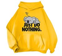 White Hooded Jacket Women Cute Fashion Sweatshirt Sweatshirt Hoodie for Teenage Girls Hoodies Women's Things, yellow, XL
