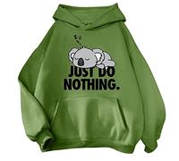 White Hooded Jacket Women Cute Fashion Sweatshirt Sweatshirt Hoodie for Teenage Girls Hoodies Women's Things, Green, L