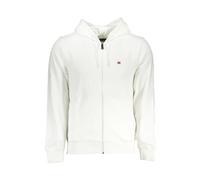 White Hooded Sweatshirt with Embroidery - male - Napapijri - Zip-throughs - White - S - Sweatshirts & Hoodies S