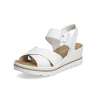 Rieker White Hook & Loop Sandals for Ladies | Rieker Colour: White White 40