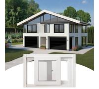 White Horizontal Bathroom Sliding Window Replacement Basement Shed Windows with Glass & Screen, Slider Windows Casement for Chicken Coop((W x H) 74x41cm/29x16in)