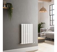 White Horizontal Flat Panel Radiator - Riace Modern Minimalist - Various Sizes