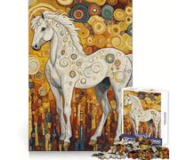 White Horse Gustav Style 1000 Piece Jigsaw Puzzles for Teenagers Logical Skill Leisurely Pursuit Precise Join Fine Xmas Gift (50x75cm)