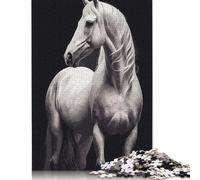 White Horse Jigsaw Puzzles for Adults 500 Piece Jigsaw Puzzles for Adults Puzzle 500 Pieces Jigsaws Gifts 500pcs (52x38cm)