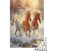 White Horse Jigsaw Puzzles Jigsaw Puzzles 1000 Pieces for Adults 1000 Piece Puzzle Educational Games Home Decoration Puzzle1000pcs (75x50cm)