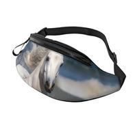 White Horse Running On The Sea Fanny Pack for Men Women, Fashion Festival Fanny Pack, Travel Sport Walking Waist Bag
