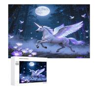 White Horses 500 Piece Jigsaw Puzzle for Adults Challenging Puzzles for Cognitive Workout Unique Shaped Jigsaw Puzzle Relaxing Gift Home Wall Decor