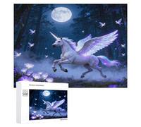 White Horses 500 Piece Jigsaw Puzzle for Adults Challenging Puzzles for Cognitive Workout Unique Shaped Jigsaw Puzzle Relaxing Gift Home Wall Decor