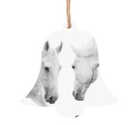 White Horses Christmas Wooden Pendant, Stylish And Cute In Design, A Foil For The Festive Atmosphere