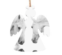 White Horses Christmas Wooden Pendant, Stylish And Cute In Design, A Foil For The Festive Atmosphere