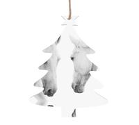 White Horses Christmas Wooden Pendant, Stylish And Cute In Design, A Foil For The Festive Atmosphere