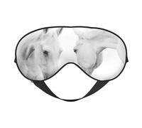 White Horses Double Sided Eye Mask - Luxurious and Comfortable, Sleeping Soundly, Perfect for Travel and Family Use