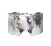 White Horses, Full Eye Covers Light Blocking Eye Mask Sleep Eye and Ear Muffs