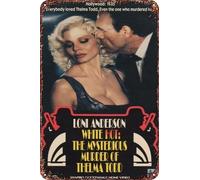 White Hot: The Mysterious Murder of Thelma Todd Vintage Tin Sign Wall Art Decor - Retro Sign for Home Patio Decor Gifts Movie Poster - 8x12 Inch