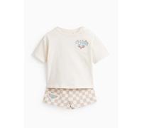White Hot Wheels T-Shirt & Shorts Set Up to 3 mths