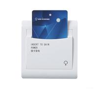 White Hotel Key Card Power Switch Box For 220v System With Immediate Off Feature Pc Build For Hospitality And Club Rooms(3-wire)