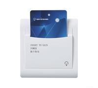 White Hotel Room Card Power Controller Box For Hospitality Energy Management System Ac 220v 25a Pc Construction Wall Plate(2-wire)