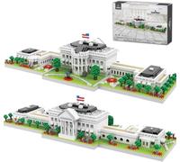 White House Building Blocks Set, 3000+ PCS Micro White House Bricks Toy, Mini Architecture Building Kits for Adults, Gifts for Landmark House Enthusiasts