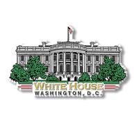 White House Magnet by Classic Magnets, 3D Rubber Vintage-Style Washington D.C. Series, Collectible Souvenirs and Gifts Made in the USA, 4.1" x 2.5"