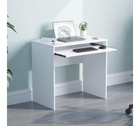(White) Huby Computer Desk Keyboard Shelf Simple Minimal