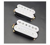 White Humbucker Electric Guitar Pickup Coil Splitting Humbucker Dual Coil Pickup With 4 Conduct Cable Electric Guitar Parts Replacement (Color : 1 set)