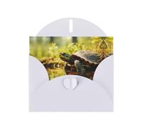 White HYTTER tortoise Prints Greeting Card for Christmas, Birthdays, and Anniversaries