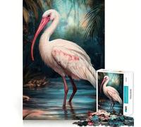 White Ibis in Tropical Lagoon Jigsaw Puzzles 1000 Cognitive Skill Toy Smooth Burr Free Surface Relaxing Indoor Group Activity (38x52cm)