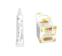White Icing Pen for ScrapCooking Vanilla Flavor + Edible Golden Glitter