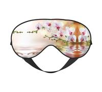 White in The Pond Print Satin Sleep Mask & Eye Mask | Deep Dream Sleep Masks for Women & Men | Soft Sleeping Eye Mask to Nourish Skin