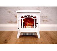 White Indoor Fireplace Flame Effect Electric Fire mall Fireplace Marco Paul White One Size