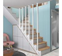 White Indoor/Outdoor, L-Shaped Railing for Steps, Wrought Iron Safety il with Non-Slip Grip, Perfect for Garden, Attic, Villa (Size: 125cm)