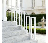 White Indoor Outdoor Railing Guard with Infill Kit - 100cm Safe Barrier for Corridors & Gardens - Durable Porch Railing for Home Safety & Style