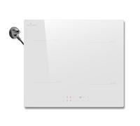 White Induction Hob Plug in DELITEER, 2800W Electric Hob 13amp, 60cm Induction Hob 4 Burners Built in, Touch Contol with Safety Lock, Timer, 220V
