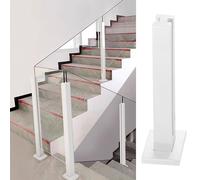 White Interior Stair Post 24 59 Inch Adjustable Baluster Kit for Balcony Veranda Terrace Premium Hardware Included Ideal for Elegant Home Decor