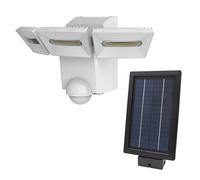 White IQ Triple Spot PIR Solar Powered Security Light - Outdoor Security Wall Light - Exterior Solar Powered PIR Motion Sensor - 2100 Lumen LED Triple Spot (Single), LS1921-WH
