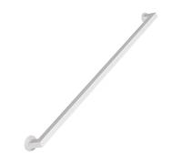 White IR Support Bar Railing - 1m to 3m Adjustable, Safe Wall-Mounted ILs with Wrought Iron Brackets for Enhanced Stability & Style in Your Home